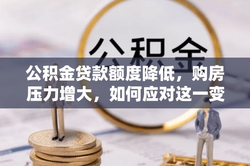 七堵公积金贷款额度降低，购房压力增大，如何应对这一变化？